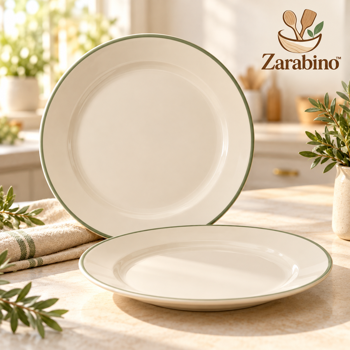Zarabino™ Sage Rim Dinner Plate