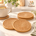 Zarabino™ Woven Rattan Coasters