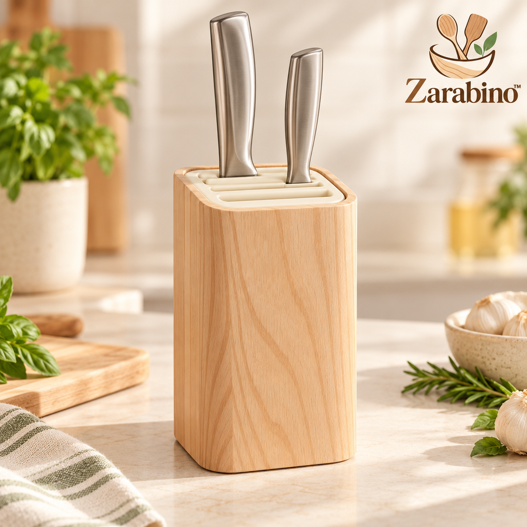 Zarabino™ Wood Knife Block