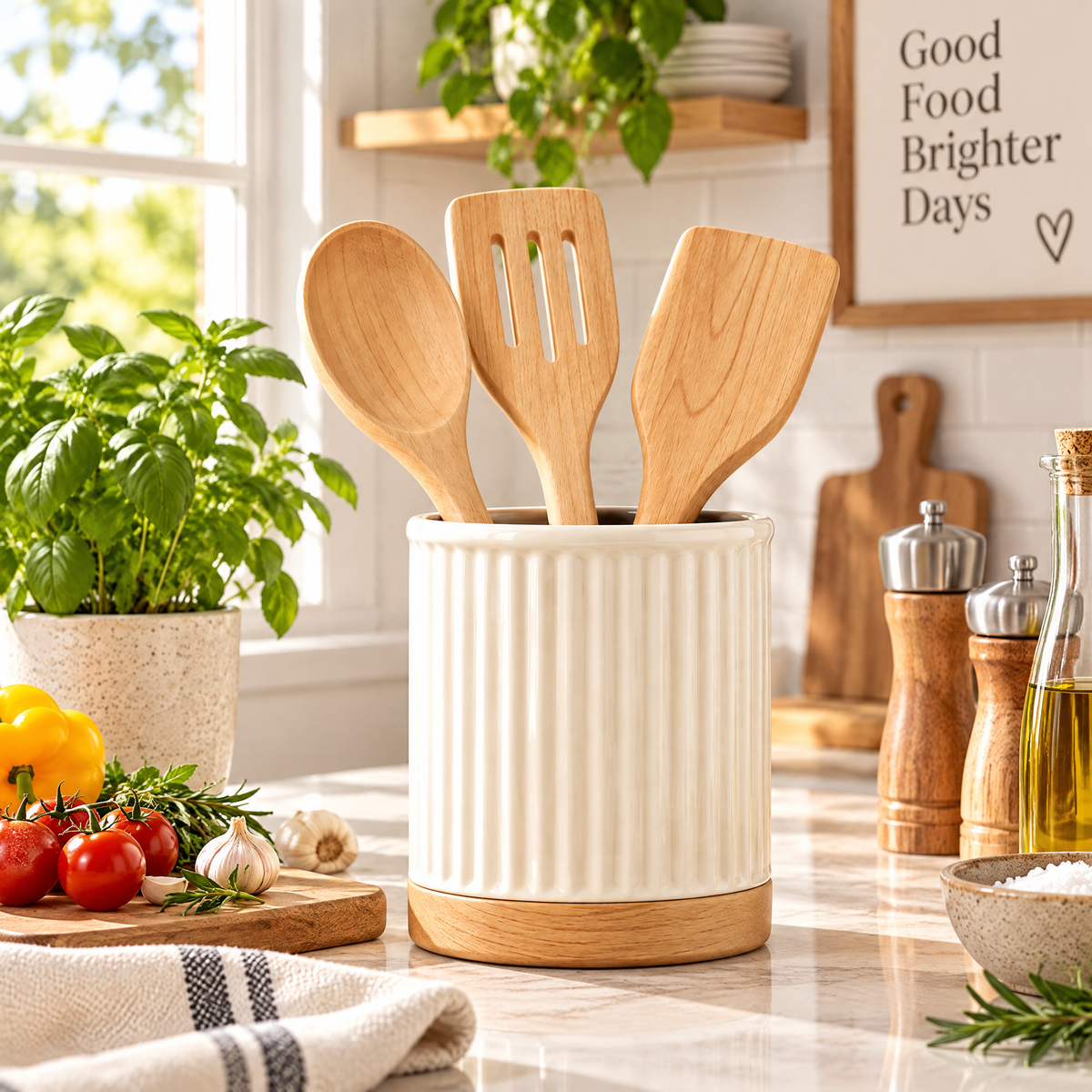 Zarabino™ Fluted Utensil Holder