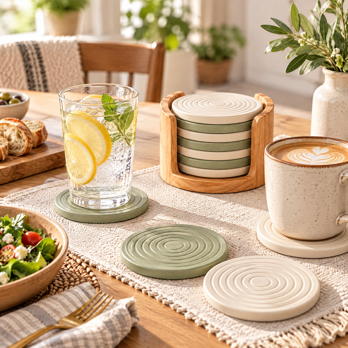 Zarabino™ Ring Coasters with Holder