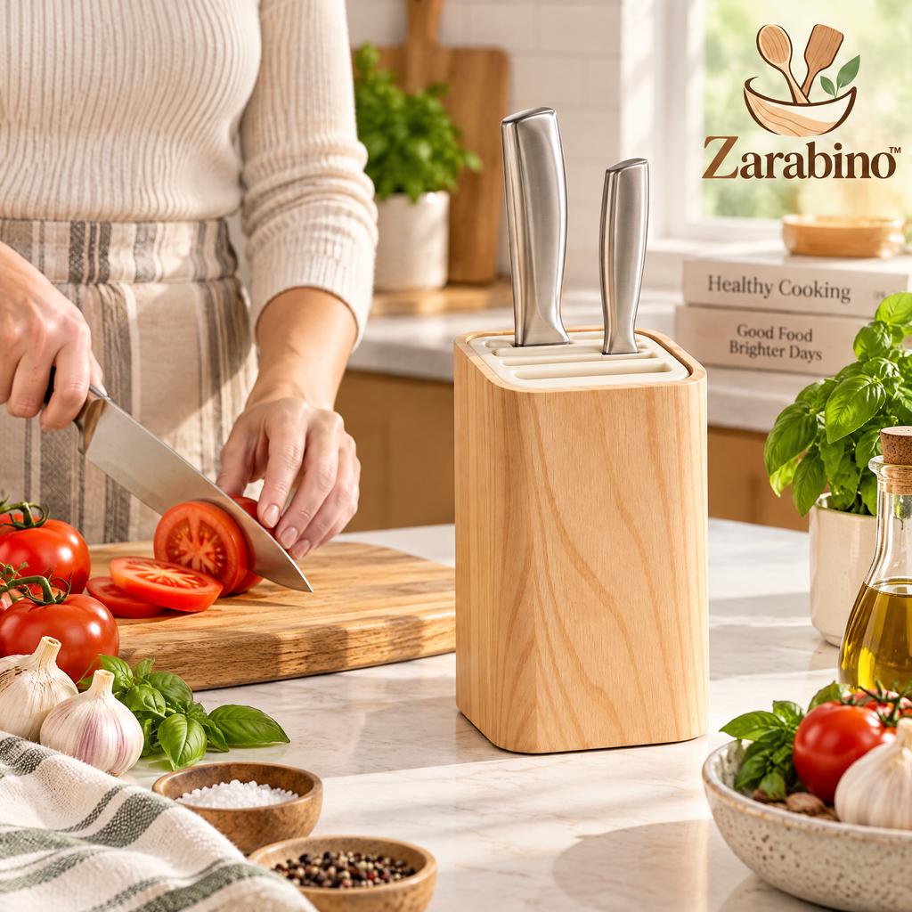 Zarabino™ Wood Knife Block